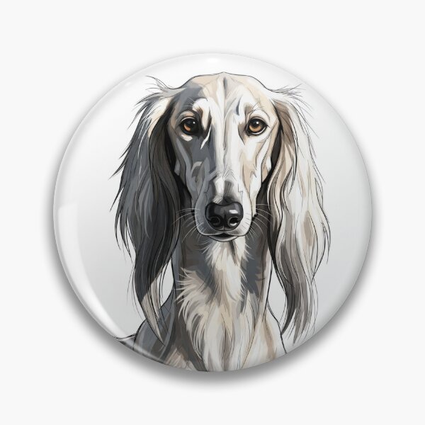 Item preview, Elegant Saluki Dog Portrait Watercolor Illustration designed and sold by i1ovedogs.