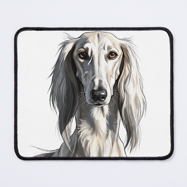 Item preview, Elegant Saluki Dog Portrait Watercolor Illustration designed and sold by i1ovedogs.