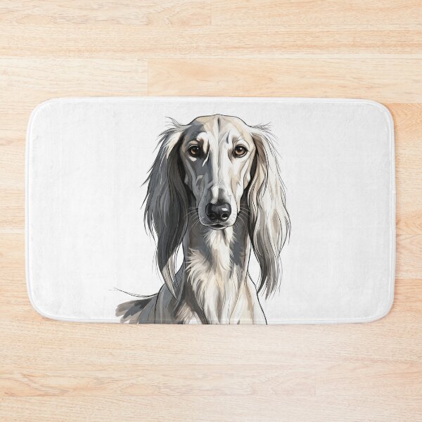 Item preview, Elegant Saluki Dog Portrait Watercolor Illustration designed and sold by i1ovedogs.