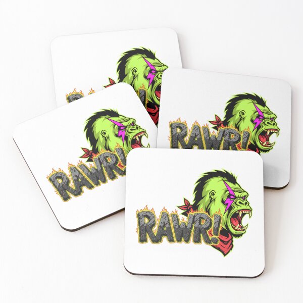 Item preview, Neon Punk Rocker Gorilla Rawr designed and sold by ItaloIT.