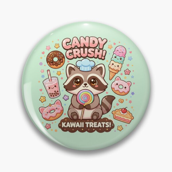 Item preview, Cute Raccoon Candy Crush & Sweets designed and sold by ValeriValera.