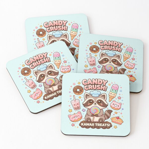 Item preview, Cute Raccoon Candy Crush & Sweets designed and sold by ValeriValera.