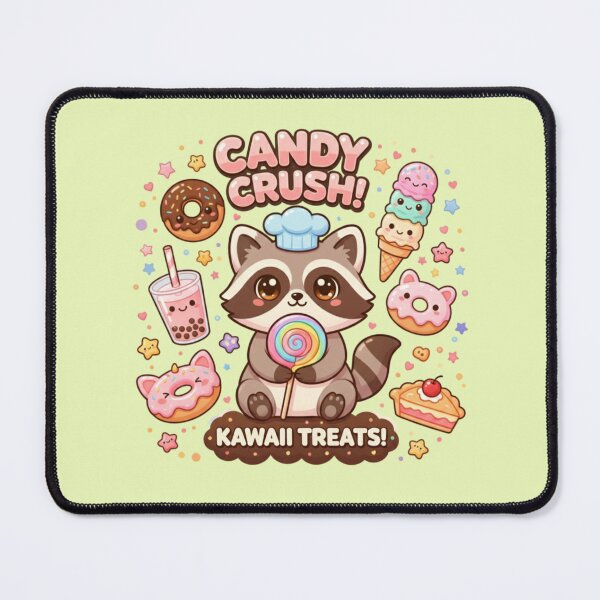 Item preview, Cute Raccoon Candy Crush & Sweets designed and sold by ValeriValera.