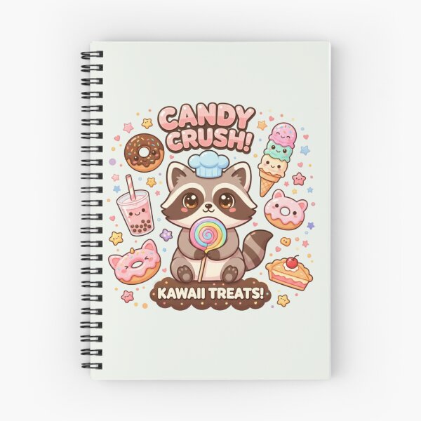 Item preview, Cute Raccoon Candy Crush & Sweets designed and sold by ValeriValera.