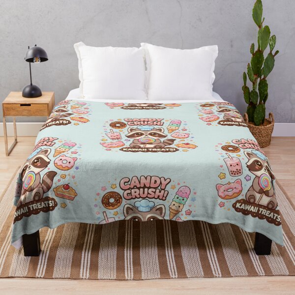 Item preview, Cute Raccoon Candy Crush & Sweets designed and sold by ValeriValera.