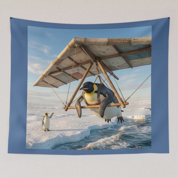 Item preview, Hang Glidin' Penguin designed and sold by Tridentulus.