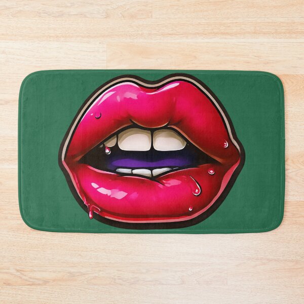 Item preview, Juicy Red Lips Art – Dark Aesthetic Style designed and sold by Neer arts.
