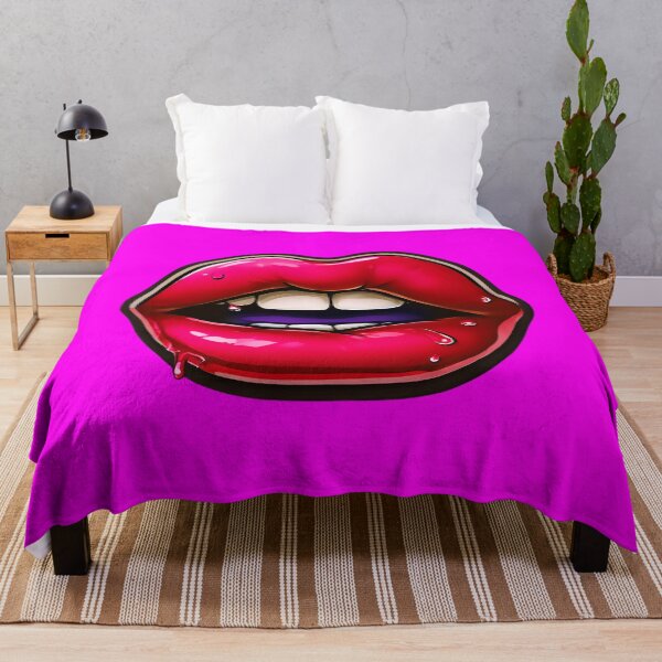 Item preview, Juicy Red Lips Art – Dark Aesthetic Style designed and sold by Neer arts.