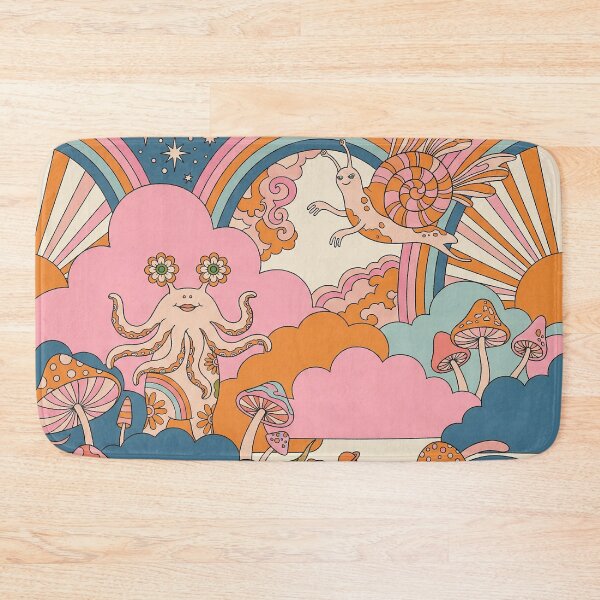 Item preview, Groovy Flying Snail Magic Mushroom Retro Dreamscape designed and sold by zzz888.