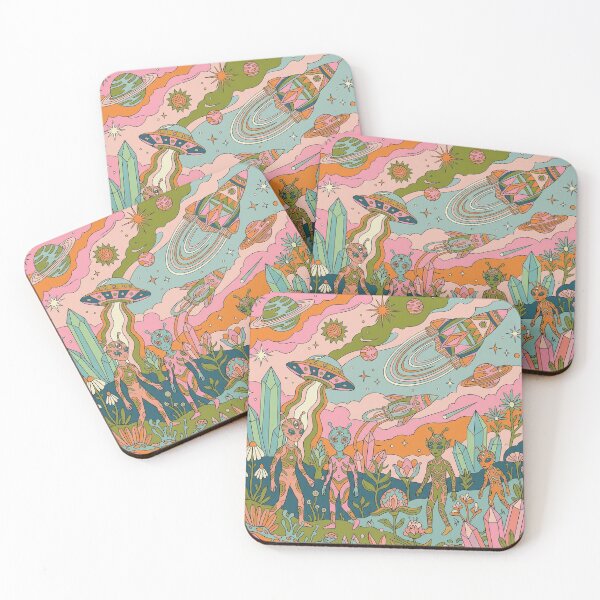 Item preview, Psychedelic Alien Planet Retro Crystal Landscape designed and sold by zzz888.