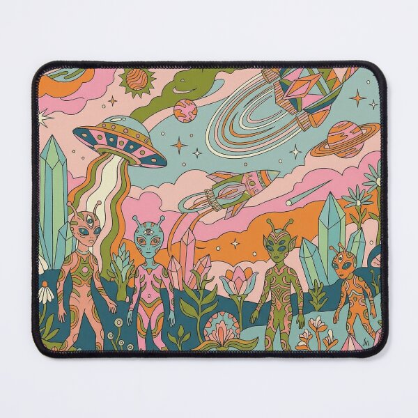 Item preview, Psychedelic Alien Planet Retro Crystal Landscape designed and sold by zzz888.