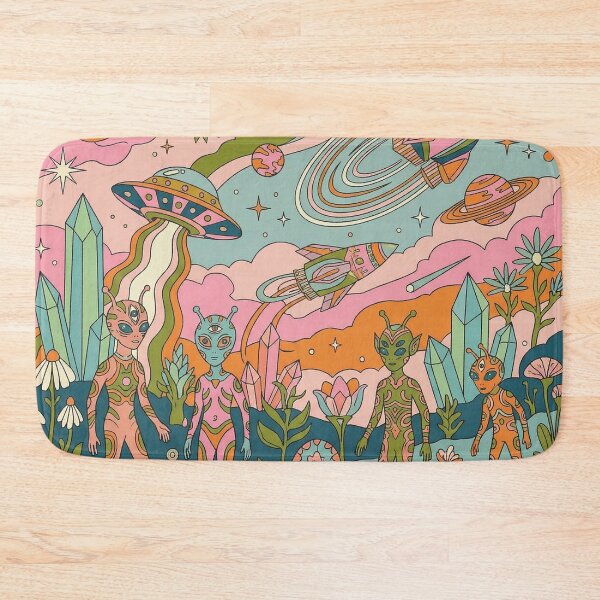 Item preview, Psychedelic Alien Planet Retro Crystal Landscape designed and sold by zzz888.