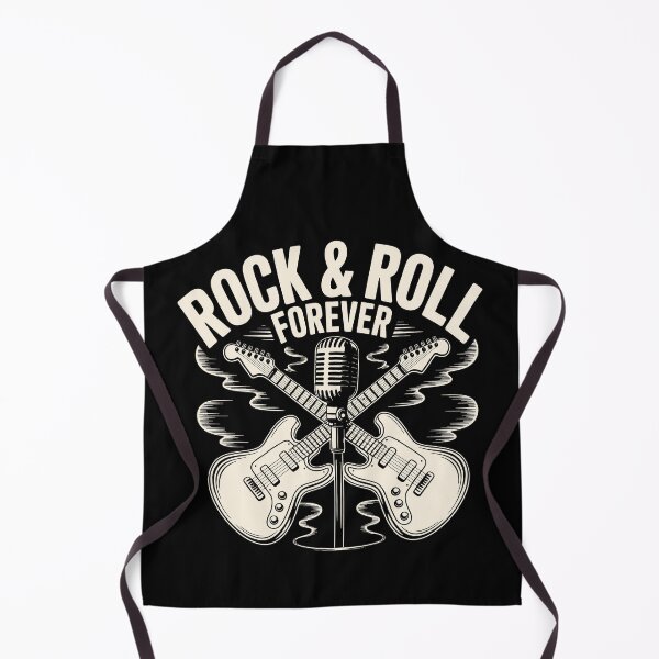 Item preview, Rock and Roll Forever Vintage Crossed Electric Guitars and Microphone Art designed and sold by SplashTastic.