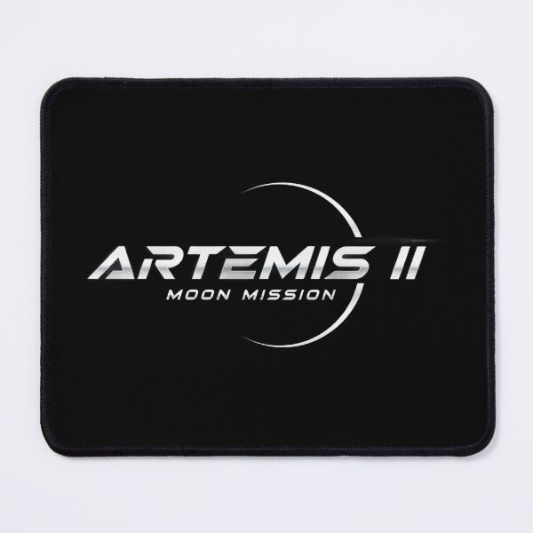 Item preview, Artemis II Moon Mission Metallic Space Logo Cinematic Art designed and sold by KiwiRider.