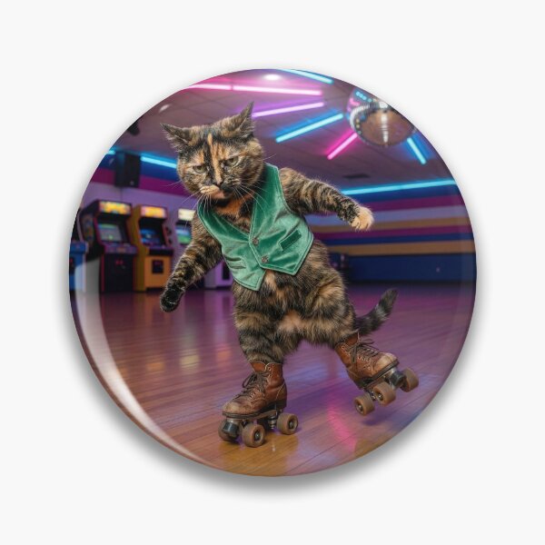 Item preview, Grouchy Cat at the Roller Rink designed and sold by Tridentulus.