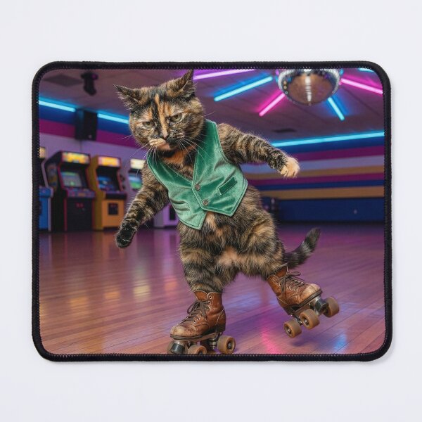 Item preview, Grouchy Cat at the Roller Rink designed and sold by Tridentulus.