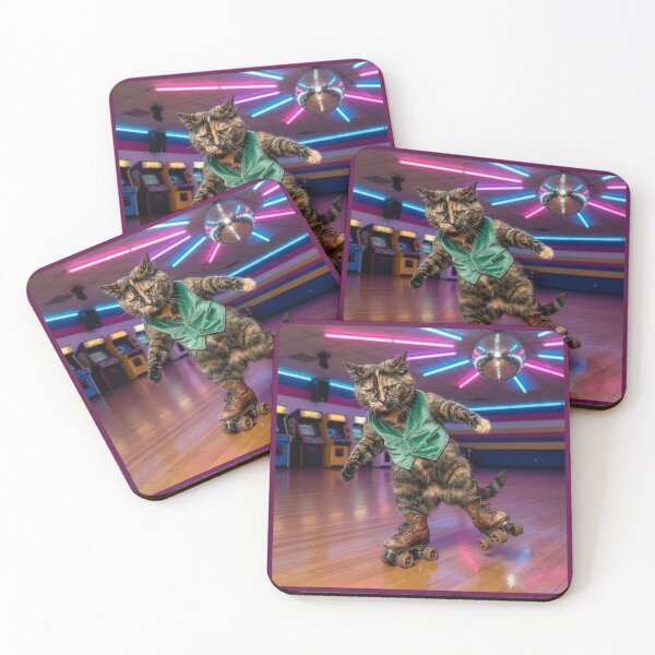 Item preview, Grouchy Cat at the Roller Rink designed and sold by Tridentulus.