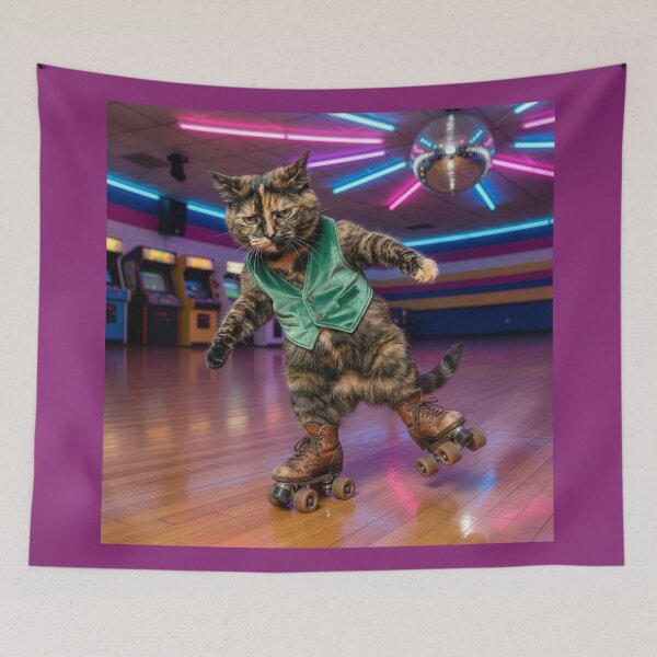 Item preview, Grouchy Cat at the Roller Rink designed and sold by Tridentulus.