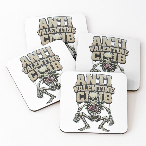 Item preview, Anti-Valentine Club Skeleton with Rose Art designed and sold by newvisionart191.