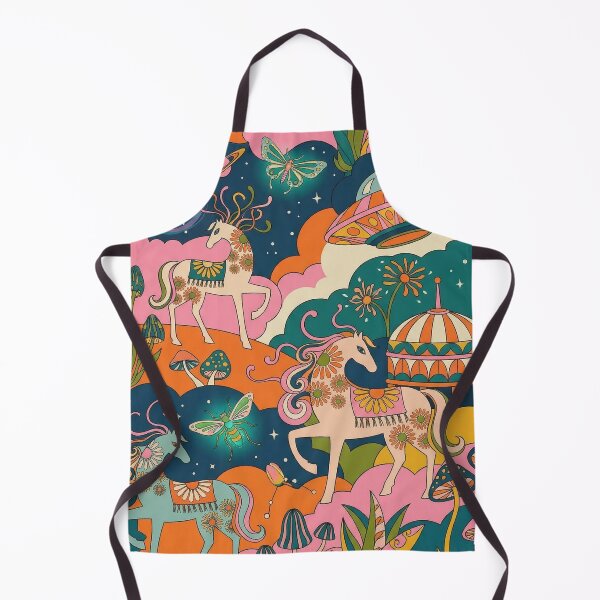 Item preview, Cosmic Carousel Horse Retro UFO Dreamscape designed and sold by zzz888.