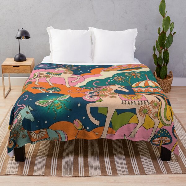Item preview, Cosmic Carousel Horse Retro UFO Dreamscape designed and sold by zzz888.