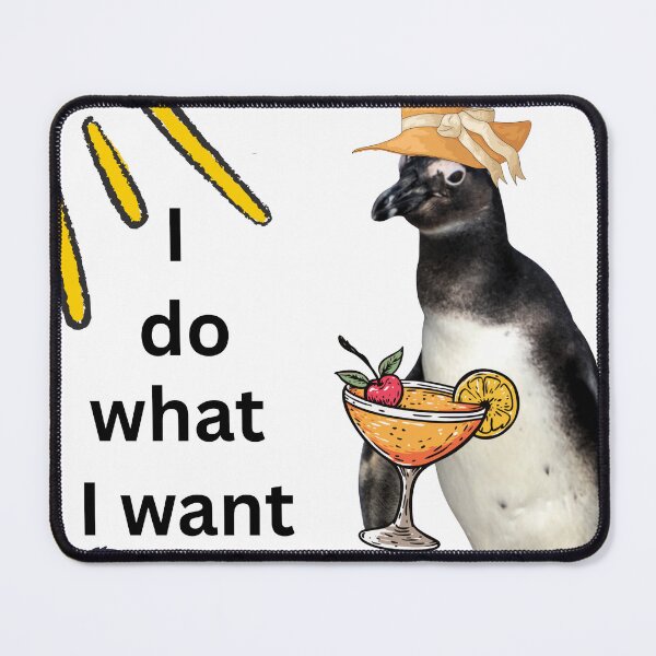 Item preview, Funny penguin with a holiday feeling - I do what I want designed and sold by Katja LebenFreude.