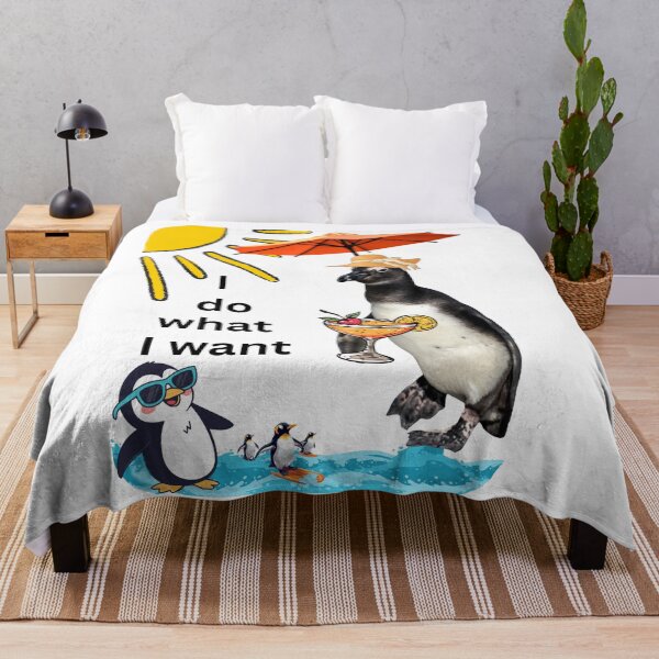 Item preview, Funny penguin with a holiday feeling - I do what I want designed and sold by Katja LebenFreude.