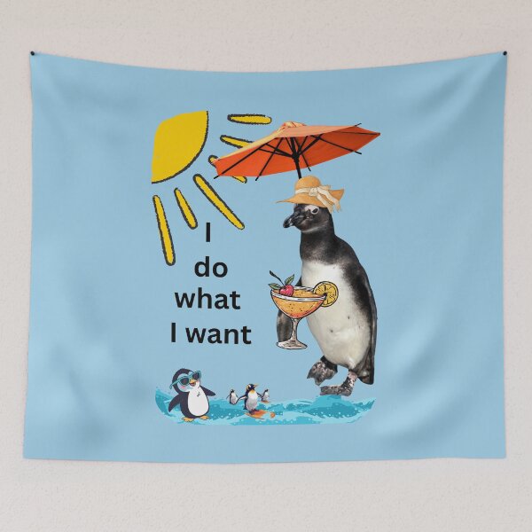 Item preview, Holiday penguin, I do what I want designed and sold by Katja LebenFreude.
