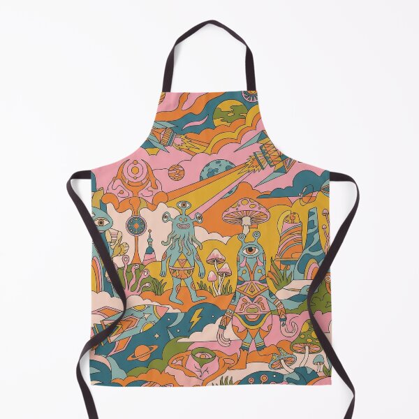 Item preview, Psychedelic Alien Landscape Retro Sci-Fi Pattern designed and sold by zzz888.
