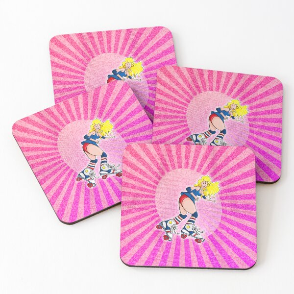 Item preview, Roller Disco Revival: Happy Blonde Girl in 70s Style Flat Vector designed and sold by Arte Cartoon From TagTeam Group.