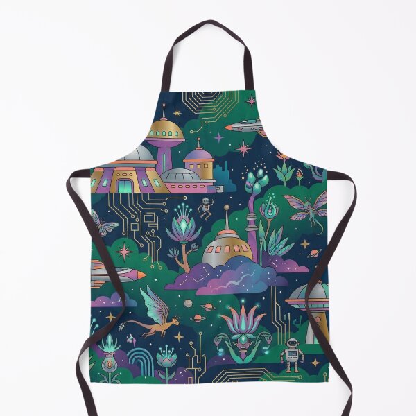 Item preview, Futuristic Space City Circuit Board Neon Alien Garden designed and sold by zzz888.