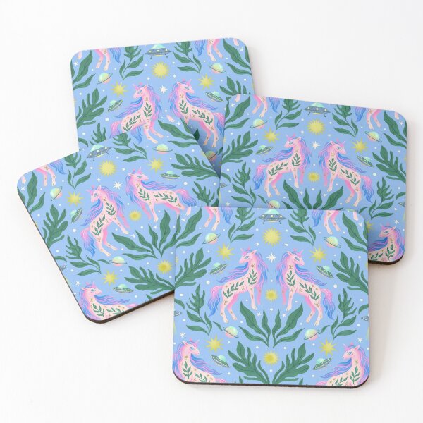Item preview, Pastel Cosmic Unicorn UFO Dreamy Pattern designed and sold by zzz888.