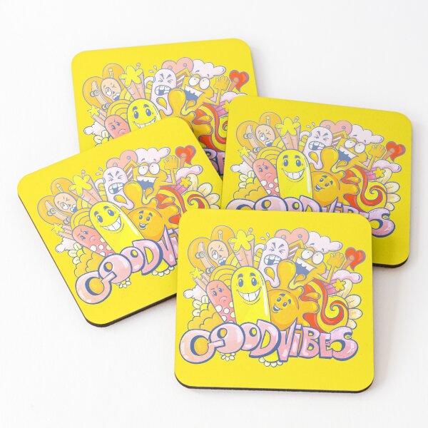 Item preview, Groovy Doodle Vibes: Retro Cartoon Parody with GOOD VIBES Typography designed and sold by Arte Cartoon From TagTeam Group.