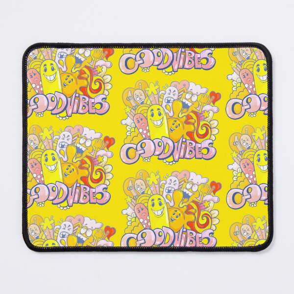 Item preview, Groovy Doodle Vibes: Retro Cartoon Parody with GOOD VIBES Typography designed and sold by Arte Cartoon From TagTeam Group.