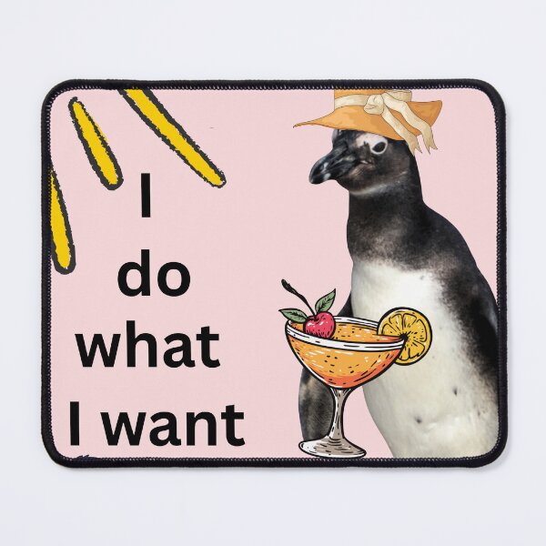 Item preview, Happy-spirited penguin with a holiday feeling - I do what I want designed and sold by Katja LebenFreude.