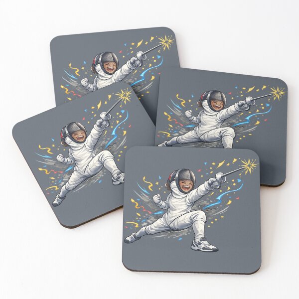 Item preview, Cute Cartoon Fencing designed and sold by ChillCharmStudio.