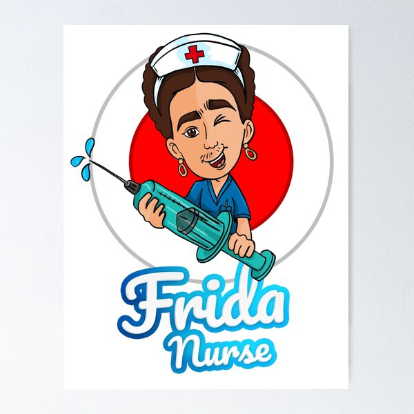 Item preview, Whimsical Homage: Cartoon Parody of Frida Kahlo as a Playful Nurse designed and sold by Arte Cartoon From TagTeam Group.