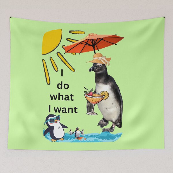 Item preview, Penguin with a holiday feeling - I do what I want designed and sold by Katja LebenFreude.