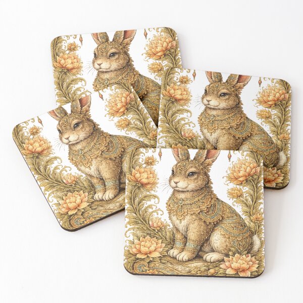 Item preview, Kalamkari Rabbit – Traditional Indian Folk Art designed and sold by clickmarqdigi.