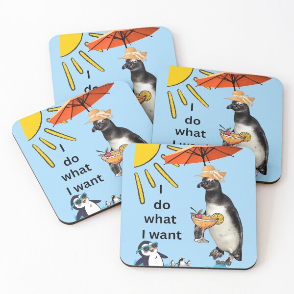 Item preview, Happy penguin with a holiday feeling - I do what I want designed and sold by Katja LebenFreude.