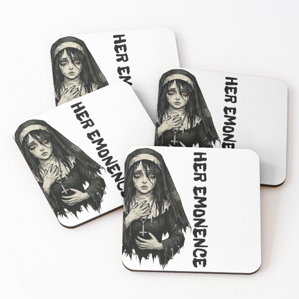 Item preview, Unholy Penance - Crying Gothic Nun with Inverted Cross & Safety Pins designed and sold by TeezOfMadness.