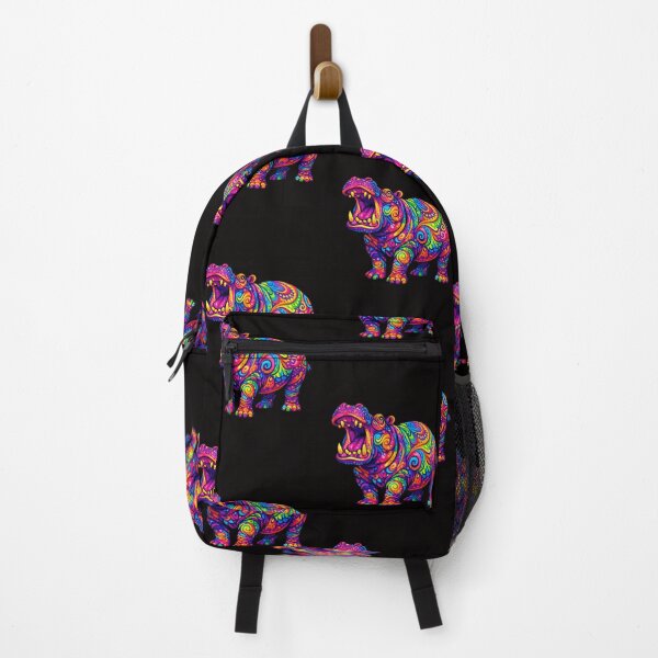 Item preview, Psychedelic Colorful Hippo Illustration designed and sold by Tadeusz1.