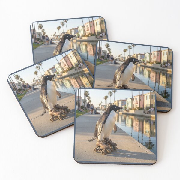 Item preview, Penguin Quits Arctic Moves to Venice Beach designed and sold by Tridentulus.