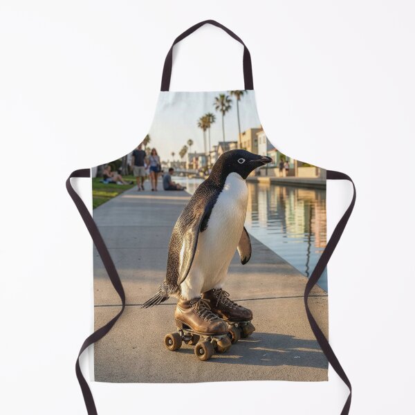 Item preview, Penguin Quits Arctic Moves to Venice Beach designed and sold by Tridentulus.