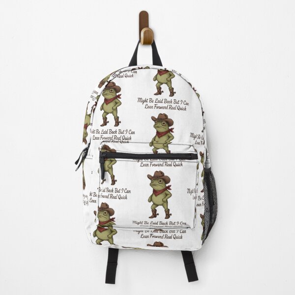 Item preview, Cowboy Frog Might Be Laid Back But I Can Lean Forward Real Quick designed and sold by pansak.