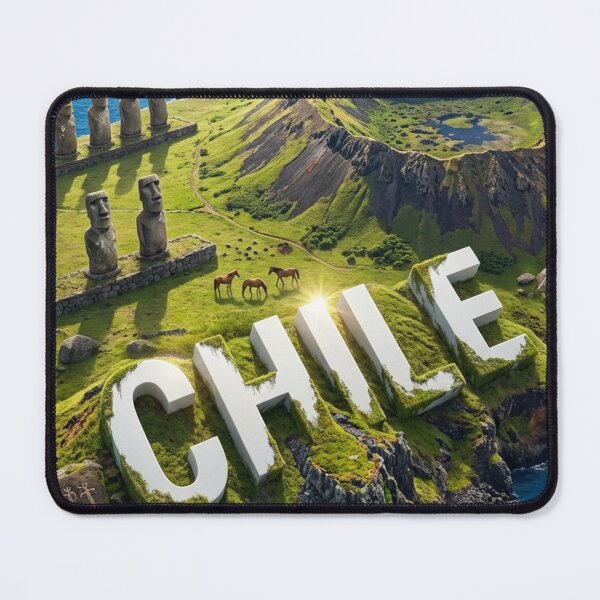 Item preview, Aerial Easter Island: Moai, Rano Kau Volcano, and Chile Text designed and sold by MyEz Style.