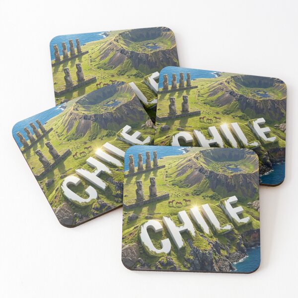 Item preview, Aerial Easter Island: Moai, Rano Kau Volcano, and Chile Text designed and sold by MyEz Style.