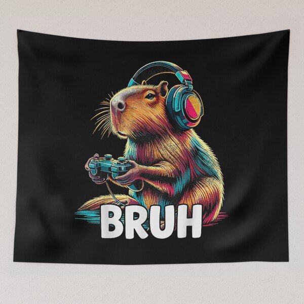 Item preview, Bruh Capybaras Funny Video Games Capybara Art for Men Women Kids , Capybara Gift Lover  designed and sold by DZIRI NAJAT.