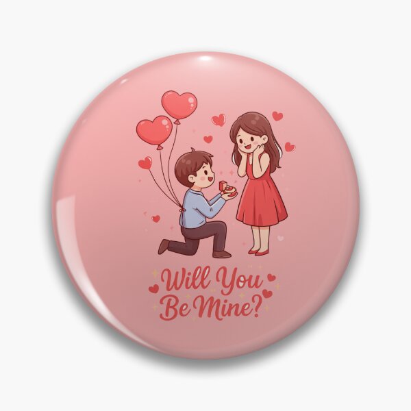 Item preview, Will You Be Mine Cute Proposal Illustration designed and sold by Wizdem Artworkz.