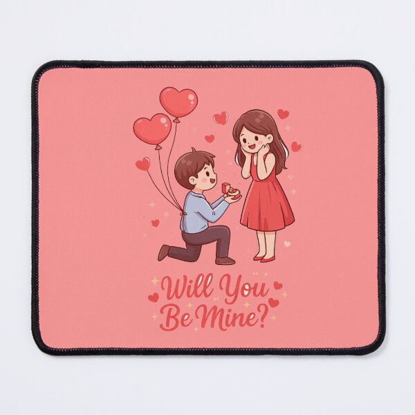 Item preview, Will You Be Mine Cute Proposal Illustration designed and sold by Wizdem Artworkz.